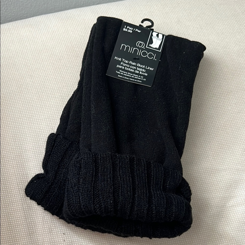Minicci Black Knit Boot Liners